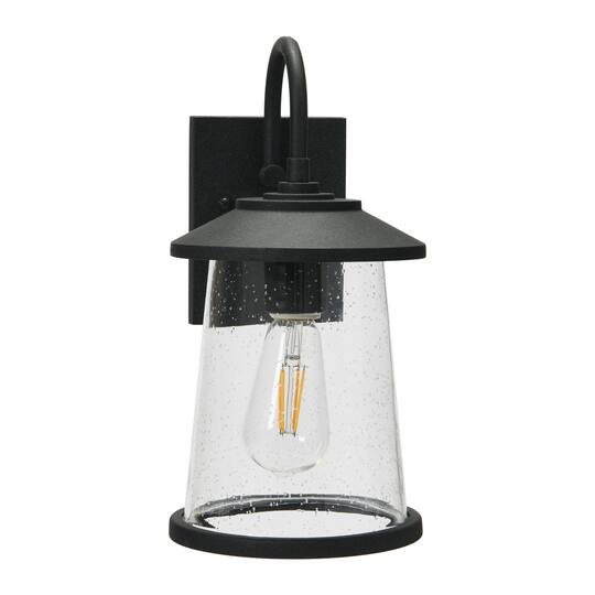 Hello Honey® Robert Stevenson Lighting Hudson 14.5" Distressed Zinc Metal & Seedy Glass Outdoor Light